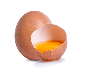 egg fresh raw isolated on white background