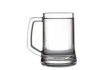 glass water isolated on white background clipping path