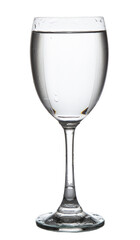 glass water isolated on white background clipping path