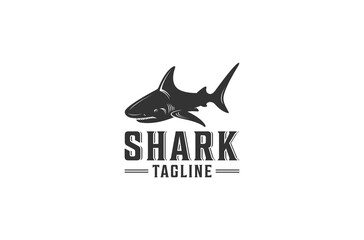 shark logo in white background