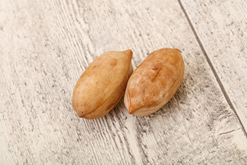 Tasty pecan nut heap isolated