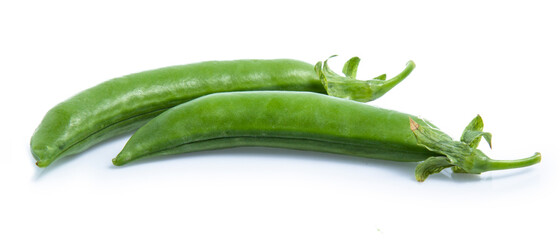 green pea vegetable bean isolated on white background
