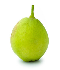 fresh green pear fruit isolated on white background