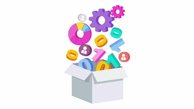 Digital marketing banner glitch icon. Strategy, management and marketing.