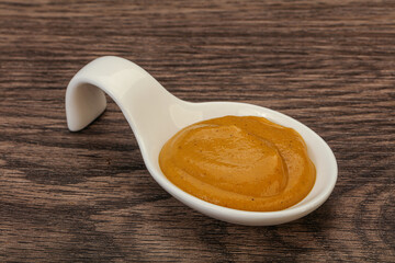 Mustard sauce in the bowl