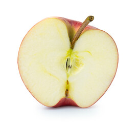 clipping path red apple fruit isolated on white background