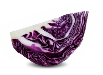 Fototapeta premium red cabbage vegetable isolated on white background