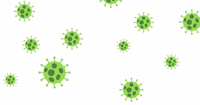 The virus is flying in the air. The spread of the coronavirus. COVID-19.4K conce