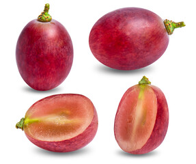 red grape fruit isolated on white background