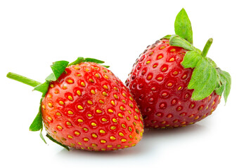 clipping path strawberry isolated on white background