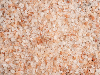 Pink Himalayan salt top view.