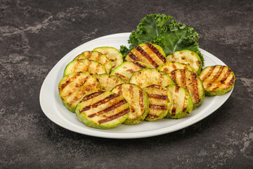Vegan cuisine Grilled zucchini slices