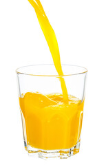 clipping path orange juice  isolated on white background