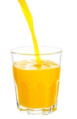 clipping path orange juice  isolated on white background
