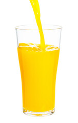 clipping path orange juice  isolated on white background
