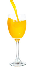 clipping path orange juice  isolated on white background