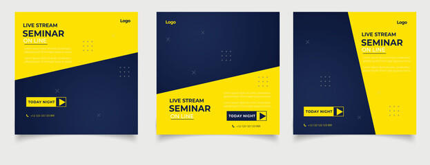 Seminar webinar  social media post