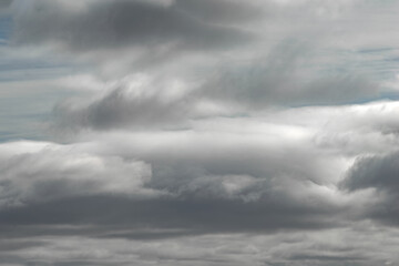 Dramatic sky with grey clouds