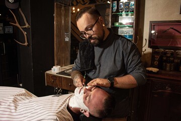 Barber shaving model