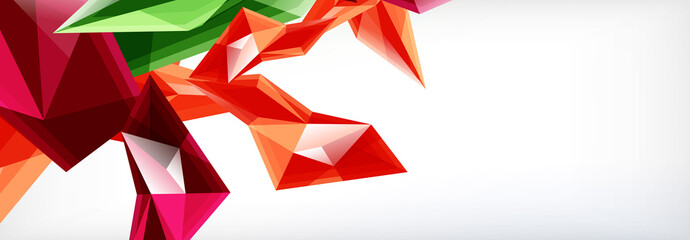 Vector 3d triangles and pyramids abstract background for business or technology presentations, internet posters or web brochure covers