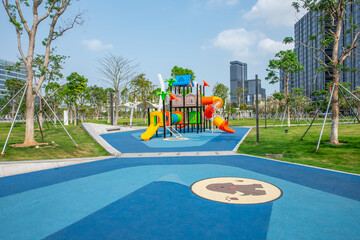Children's playground in Green Axis Park, Nansha District, Guangzhou, China