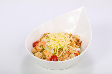 Caesar with prawn and parmesan