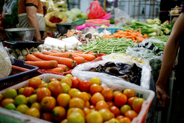 vegetables at the market