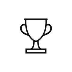 Trophy cup winner symbol sign icon vector