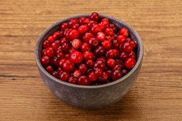 Sweet and tasty cranberry in the bowl