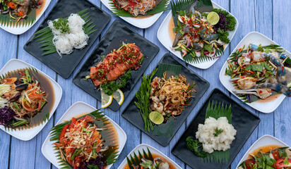 Thai Spicy Mixed Salads and Northeastern Thai Food