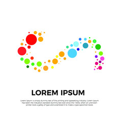 Colorful Infinity Logo Template. Eps 10 vector illustration.