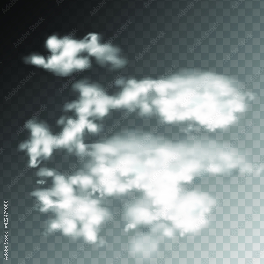 Poster set of cloud vector design on transparent background . eps 10 vector illustration.