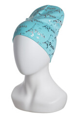 Women's hat on a white mannequin