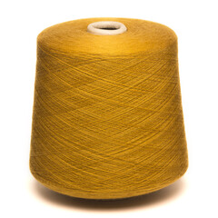 Colored yarn threads orange isolated