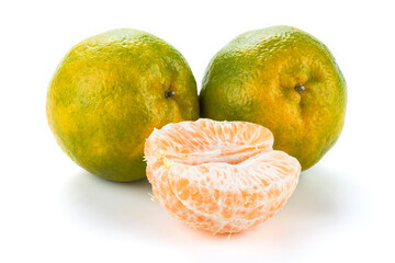 The oranges isolated on white background