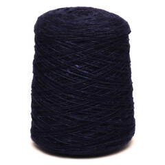 Colored yarn threads black isolated