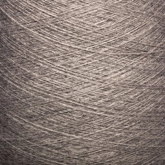 Colored yarn threads gray macro