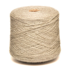 Colored yarn threads gray isolated