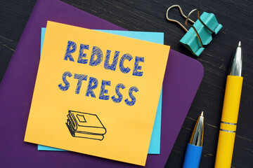  REDUCE STRESS phrase on the sheet.