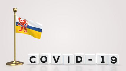 Limburg Covid-19 3D illustration.