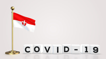 Vienna Covid-19 3D illustration.