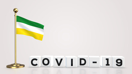 Sucumbios Covid-19 3D illustration.