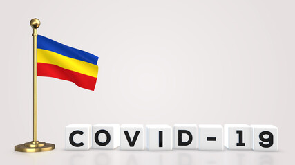 Canar Covid-19 3D illustration.