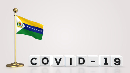 Bolivar_Venezuela Covid-19 3D illustration.