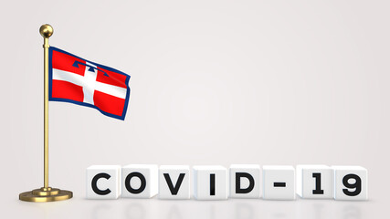 Piedmont Covid-19 3D illustration.