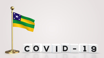 Sergipe Covid-19 3D illustration.