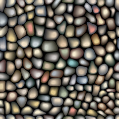 Seamless pattern. Paved multi-colored stone.