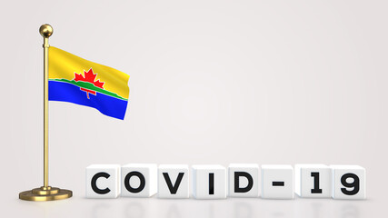 Thunder Bay Covid-19 3D illustration.