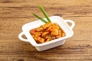 Meat goulash with vegetables