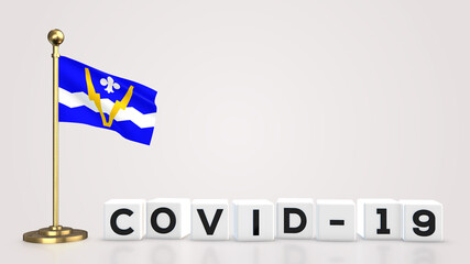 Shawinigan Covid-19 3D illustration.